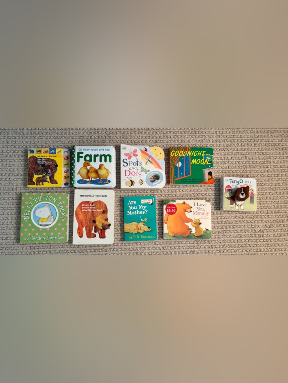 Board Book Set ; GUC ; Brown Bear, Good Night Moon ; Set of 9